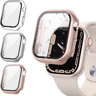 Apple Watch Case Screen Protection, 44mm, 40mm, 45mm Strap, Apple Watch Series 7 6 5 4 3 SE Tempered Glass Protective Case