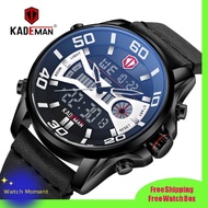 [HOT LXIBHOI4SD 627] KADEMAN Watch Men Waterproof Business Strap Leather sports calender luminous Mens Watch Jam Tangan lelaki Original