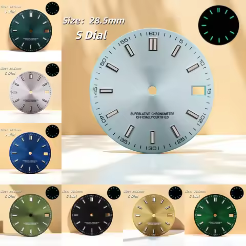 High Qualit 28.5mm S Logo Dial Sunray 62MAS Prospex Modified Replacement Parts Green Luminous Suitab