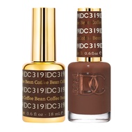 DND Gel Polish Set - 1 each of Brown Gel Polish and Brown Nail Polish, 319 Coffee Bean, 0.5 Fl Oz