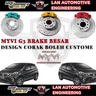 UPGRADED BRAKE DISK BESAR MYVI G3 PNP CAN FIT FOR SAGA BLM & FLX RIM 15 ABOVE