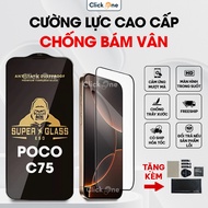 Poco C75, C85 tempered glass transparent, full screen, anti-scratch nano, anti-blue light - Clickone