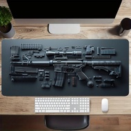 Mouse Pad Gaming Mouse Pad M4 Rifle Blueprint Design Non Slip Waterproof Thick Desk Mat for Gaming O