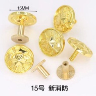 好物分享！消防金属常服扣肩扣制服五角星大衣肩章扣外套金色大衣衬衫纽扣 Great product to share Firefighter metal uniform shoulder buckle,