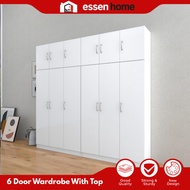 🔥Essen Home 6x8FT Wardrobe With Shelving / Almari Baju / Cupboard