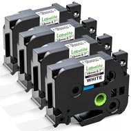 Labelife 18mm Label Tape TZe-241 Replacement for Brother P Touch TZe TZ Tape 18mm 0.7 Laminated Whit