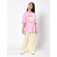 Áo thun mùa hè Miami Beach Vibes in hình'sóng biển, quần ống rộng cạp cao, thoải mái, phù hợp cho bé