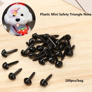 REPKG 100pcs/bag Safety Triangle Noses Accessories Plastic Black 4.5X5.5MM