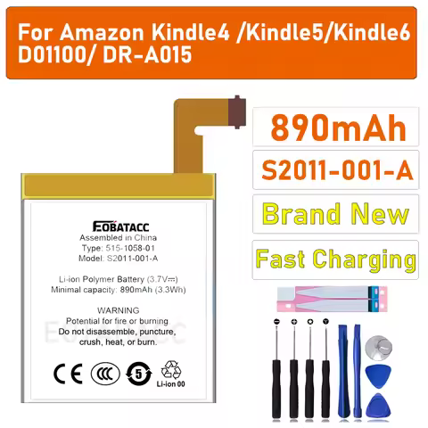 2026 years Battery S2011-001-A For Amazon Kindle 5 6 4 D01100 515-1058-01 DR-A015 MC-265360 Recharga
