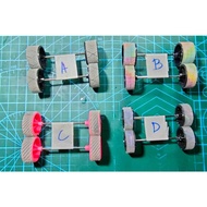 Tamiya 5 Spoke / TE37 / Wire Mags with Trim Tires