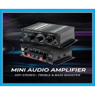 Stereo Treble Bass Booster Mini HiFi Amplifier Connect Easily - AK-270