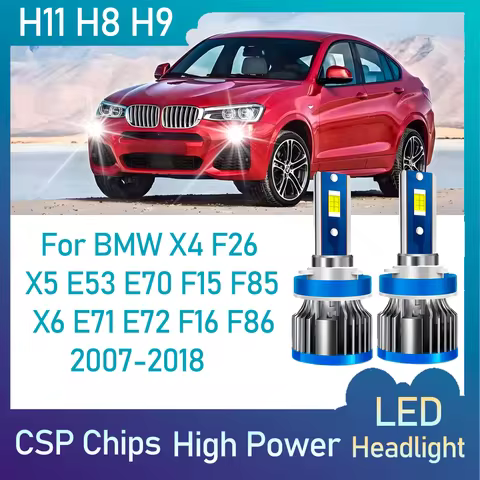 2pcs H11 LED Headlight 150W 20000LM LED Headlamp 6000K White 12V For BMW X4 F26 X5 E53 E70 F15 F85 X