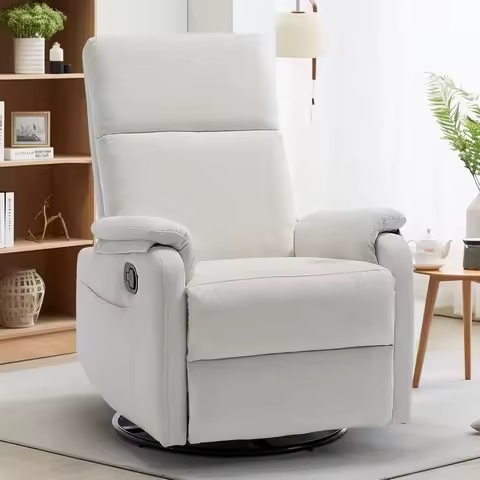 Recliner Chair, Swivel Rocking Recliner Chair for Adults, Glider Rocking Chair, Small Nursery Chair 