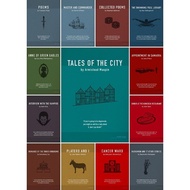Tales Of The City Text Art Poster  Contemporary BookInspired Wall Print for Interior Design and Home Decor
