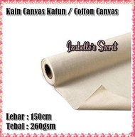 Kain Kanvas Katun / Cotton Canvas / Bahan Kanvas Lukis / Tas Kanvas