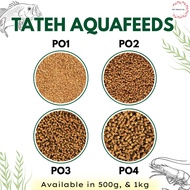 Tateh Fish Food PO1 | PO2 | PO3 | PO4 Sinker Sinking Pellets 500g 1kg