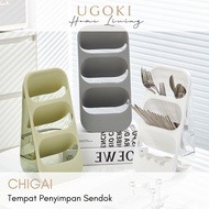 PERALATAN |Ugoki| Chigai Easy Cutlery Tier Organizer Cutlery Organizer Aesthetic Cutlery Organizer P