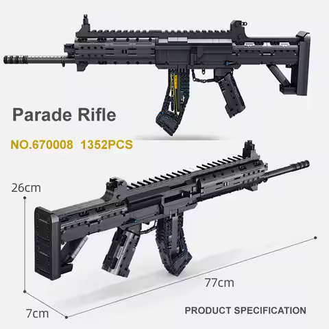Creative MP5 Model Building Block Can Fire Bullets Submachine Gun AK47 Rifle WW2 Military Weapons Br