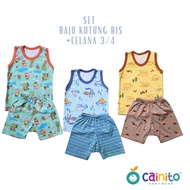3pcs-Cainito suit with short sleeves and patterned shorts
