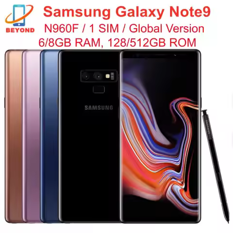 Samsung Galaxy Note9 Note 9 N960F 6/8GB RAM 128/512GB ROM Global Version 6.4" NFC Exynos Original 4G