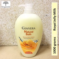 Ginvera Natural Bath Ginseng Royal Jelly Milk Moisturising Revitalising Shower Foam 1000Grams