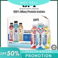 Arong Shop OPI - 100 WHEY PROTEIN ISOLATE (1 Box 12 Bottle) HALAL | 16g Protein | 500ml Per Bottle |
