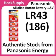 [10pcs] Panasonic LR43 186 AG12 LR1142 386 Battery Alkaline Battery 1.5V [Authentic][FAST SHIP OUT]