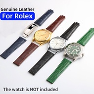 For Rolex Watch Strap Curved End Leather Watch Strap 20mm Watch Band for Rolex Submariner Datejust G