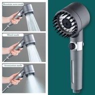 High Pressure 3-Mode Message Shower Head With Stop Button Handheld Water Saving Spray Nozzle Bathroom Accessories