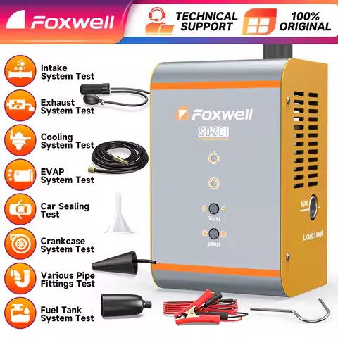 FOXWELL SD201 Car Smoke Generator Automotive EVAP Smoke Machine 12V Diagnostic Tester Vacuum Fuel Pi