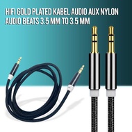 HiFi Beats AUX Gold Plated Audio Cable 3.5 mm to 3.5 mm 100 cm