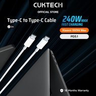 CUKTECH 240W 5A Braided Cable Type-C to Type-C Fast Charging Cable Xiaomi 100W PD3.1 Supercharge for