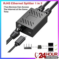RJ45 Ethernet Splitter 1 in 2, Ethernet Switch Extender with Micro USB Power Cable, for  Routers, TV