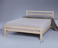 【生活家傢俱】SN-310-7：原木色6尺雙人床【台中家具】實木床 床架 床台 四分床板 紐松 台灣製 雙人加大