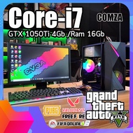 คอมประกอบ Core i7 /GTX 1050Ti 4Gb /Ram 16Gb ทำงาน เล่นเกมส์ Gta V,Pubg,Fifa,Freefire,Valorant,Roblox,MineCraft สินค้าคุณภาพ พร้อมใช้งาน