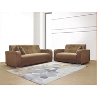 UTL N2126 Promotion 2+3 Sofa Set [Free 3pcs Sofa Pillow][Can Choose Casa Leather or Water Resistance Fabric]