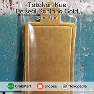 Gold Rectangular Cake Stand (7.5cm x 7.5cm)