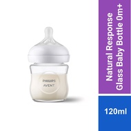 Philips Avent Natural Response Glass Baby Bottle 0m+ (4oz/120ml) SCY930/01
