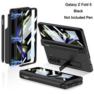 Smehoart Hinge Protection Case for Samsung Galaxy Z Fold 5 with S Pen Holder and Kickstand Built-in 