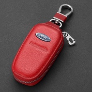 LAIFU 【Available】Ford Car Key Cover Shell Key Holder For All Ford Key Ford Territory Ecosport Everest Fiesta Ranger Focus 2 Ecosport Kuga Escape Falcon Leather Key Case Cover