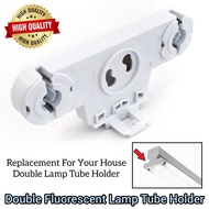 Double Fluorescent Tube Light Lamp Tube Holder Or Compatible LED LIght Tube Holder 1pcs For Home Ele