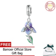 BAMOER 925สเตอร์ลิงเงินจี้ห้อยม่านตาสำหรับผู้หญิงสร้อยข้อมือจี้สร้อยคอ DIY BSC815เครื่องประดับแฟชั่น