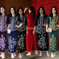 Dayak Kebaya with Congklak Embroidery, Borneo Suit, Sneung, Viral Kebaya, Stretchy Embroidered Kebay