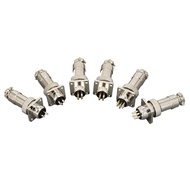 10 Sets GX12 Type Aviation Connector Square Base Flange Plug Socket 2 Cores, 3 Cores, 4 Cores, 5 Cor