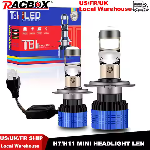 H7 LED Mini Lens 100W H11 LED Light Bulb Projector Lens Auto LED Headlight Bulbs Low Beam Headlight 
