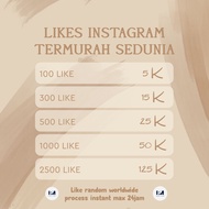 PROMO TERBARU!!! LIKE INSTAGRAM PERMANEN LIKE AKTIF PROSES CEPAT GARANSI