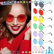 LAYORSG Round Sunglasses Party Retro Fashion Circle Glasses