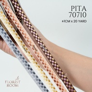 Ribbon 70710 ±1cm x 20yard - Checkered Ribbon - Ribbon - Gift