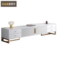 SANSHY Tv Console Light Luxury Tv Cabinet Nordic Style Cabinet Modern Simple Living Room Household Small Family Tea Table Tv Cabinet Floor Cabinet SA001