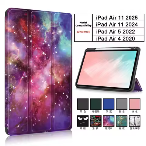For iPad Air 11 Case 2025 M3 TPU Tri-Fold Magnetic Stand Tablet Cases iPad Air 11in M2 for iPad Air 